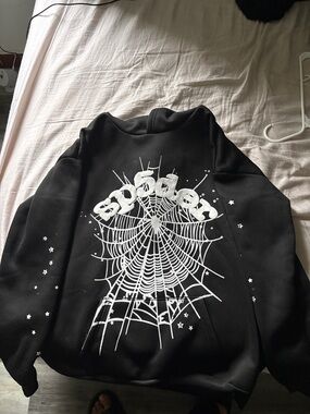 nOir Jewelry Black Men's Pants with White Spiderweb Graphic